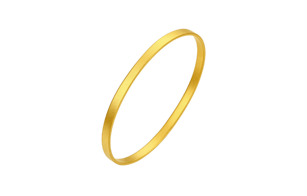 999 24K Gold Bangle Bracelet 17.5-19.5g A1011720