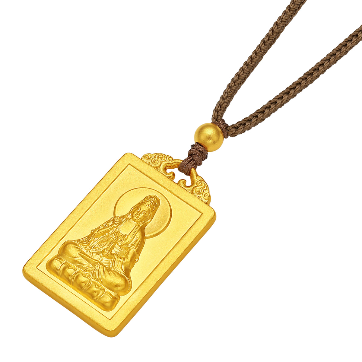 999 24K Gold Pendant Guanyin 20-22g A0416128