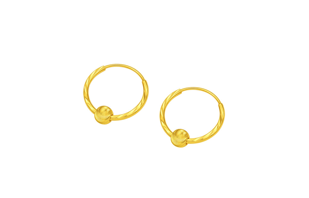 "infinite" 24K Gold Earrings 0.9-1.35g A0910235