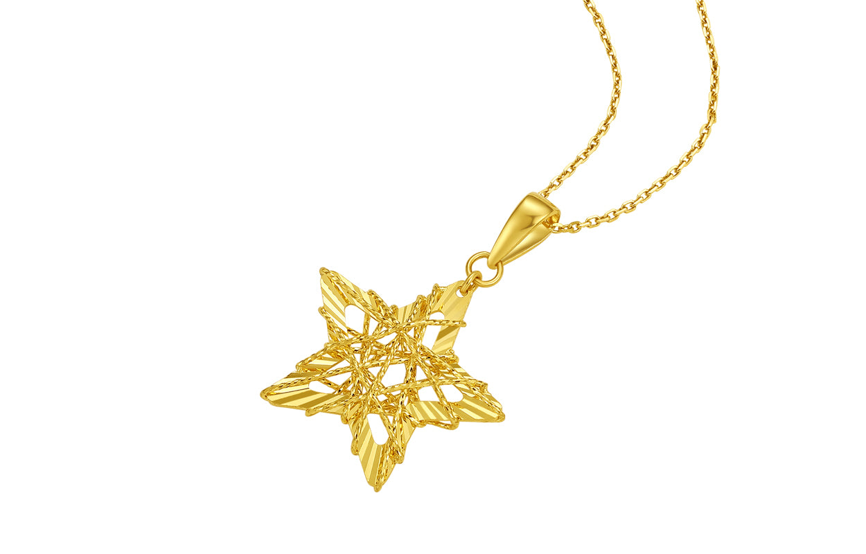 "infinite" 24K Gold Pendant Star 0.96-1.46g A049616