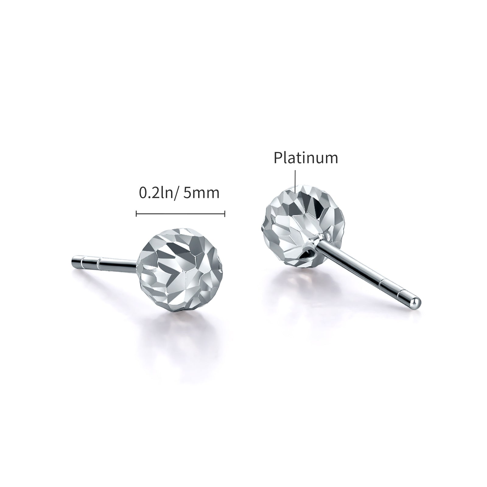 950 Platinum Earrings 1.4-1.7g PT091327