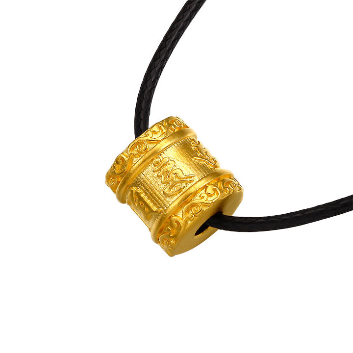 'Antiquity Gold' 999.9 24K Gold Pendant Necklace 17-18g AA044784