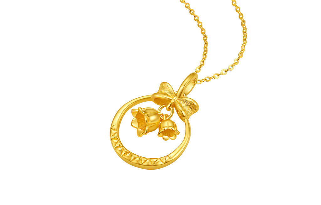 999 24K Gold Pendant Flower 1.7-2.1g A0411808