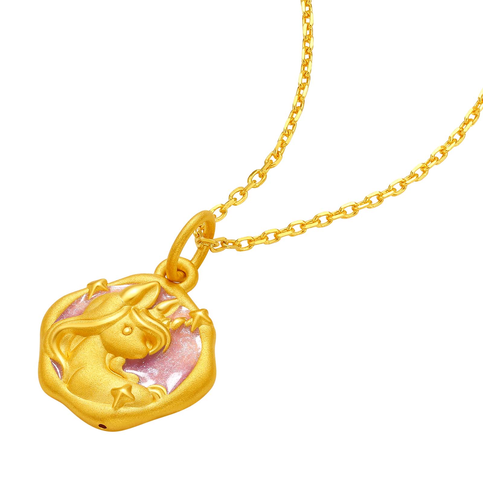 'Year of the Horse' 24K Gold Pendant Moon Horse 1-1.3g A0415519