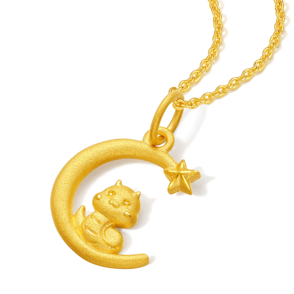 "Chinese Zodiac Snake" 999 24K Gold Pendant Star 1.5-1.8g A0413154