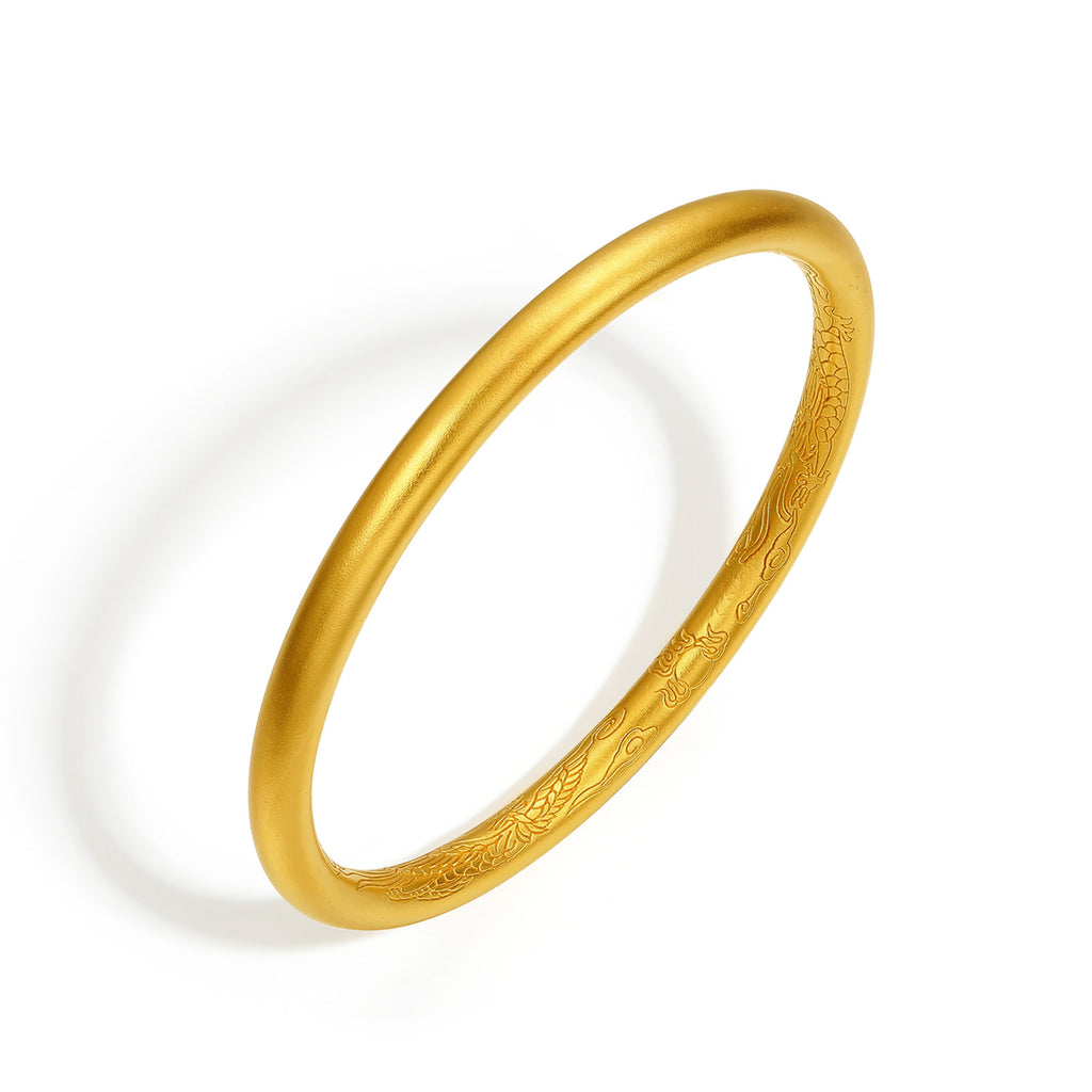 Antiquity Gold' 999.9 24K Gold Bangle Bracelet 20-23g A1012449