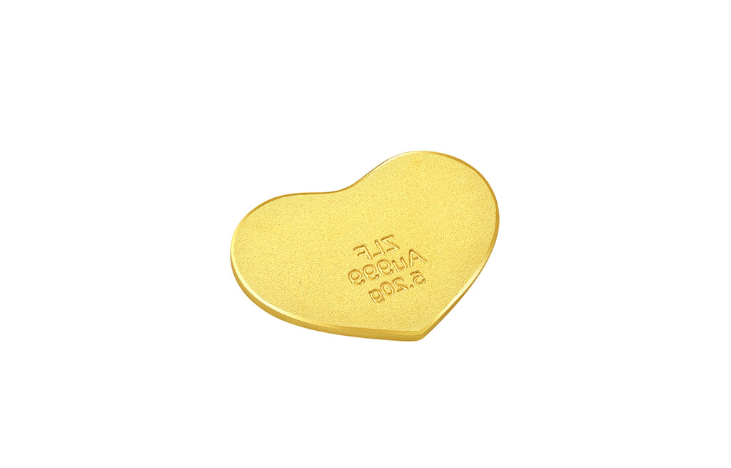 999 24K Gold Ornament Heart 5.2-5.22g A2011647