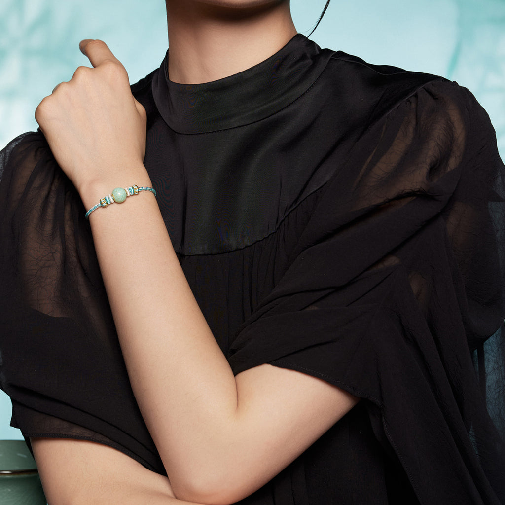 "Chinese Culture Collection - Ru Ware" 999 24K Gold String Bracelet String Bracelet Round 0.8-1g A1750029