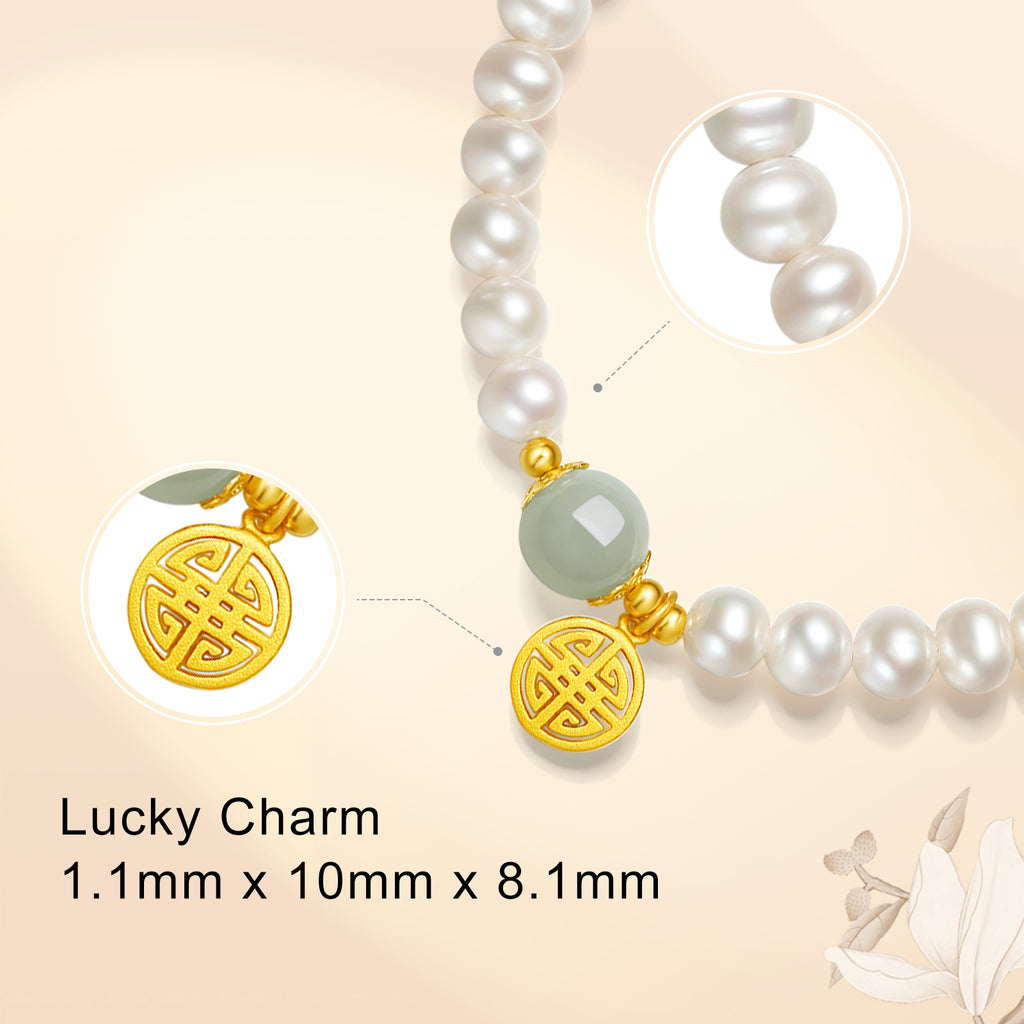 S925 Sterling Silver Chain Bracelet Pearl Heitian Jade 1.1-2.1g 17-23cm X0711994