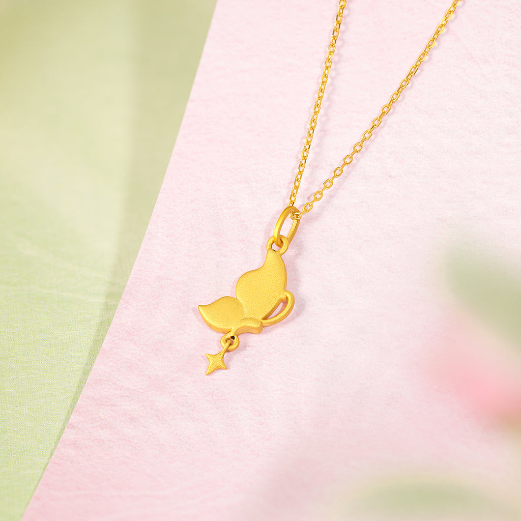 “Dream in the Garden” 24K Gold Pendant Butterfly 1-1.3g A0415065