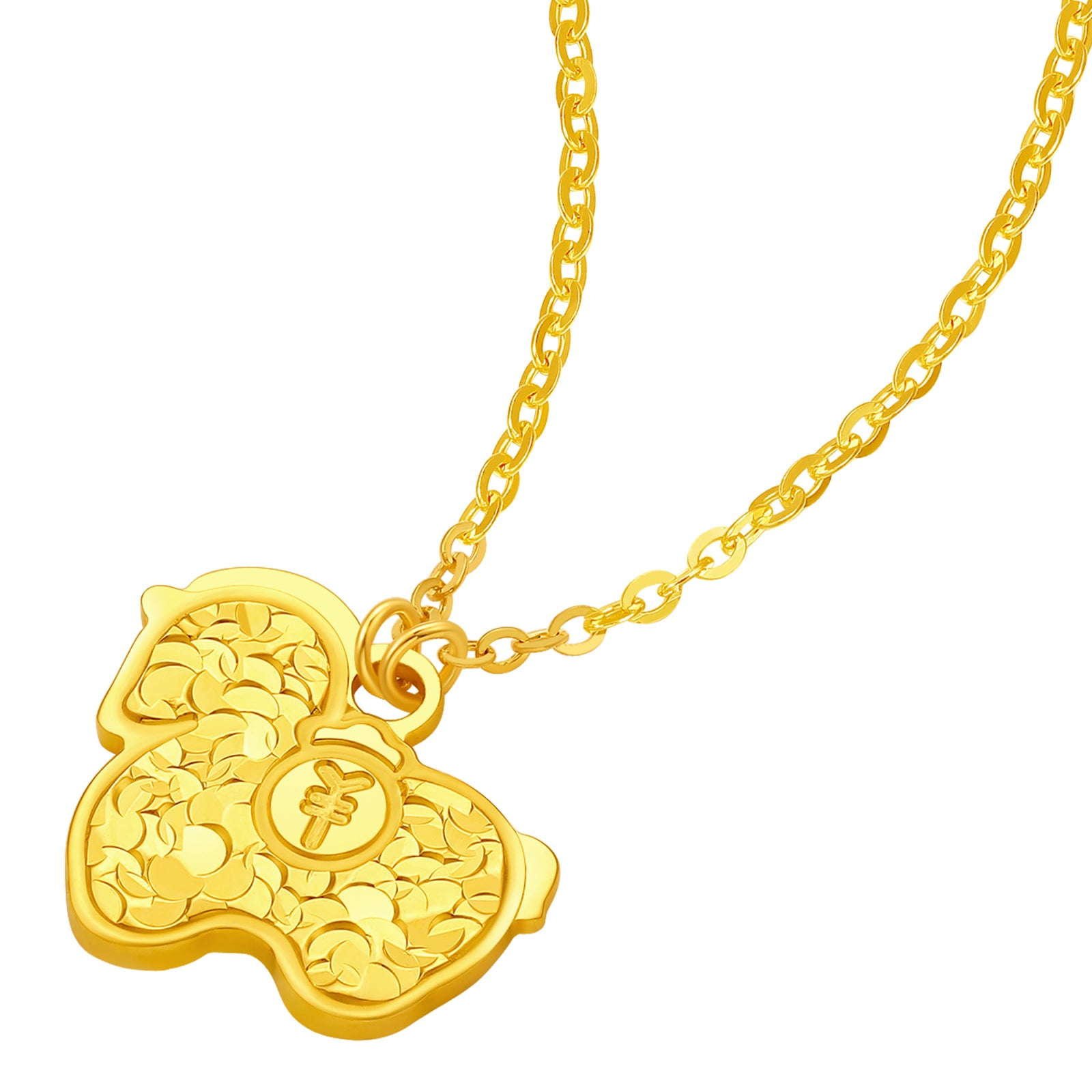 'Year of the Horse' 24K Gold Pendant Necklace Horse 3.9-4.2g 40cm-45cm A0615533