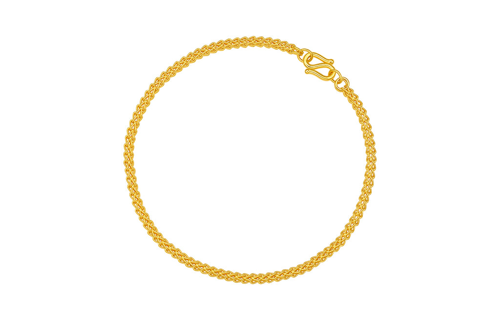 999 24K Gold Chain Bracelet 5.5-7.3g A0710973