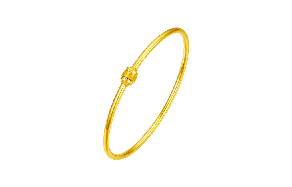 999 24K Gold Bangle Bracelet 9.2-9.8g AB107536