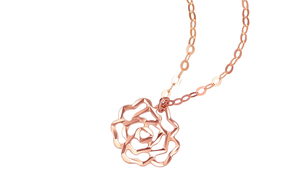   18K Rose Gold Pendant Necklace              Flower 0.59-0.89g KI066879