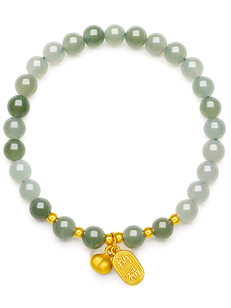 24K Gold Beaded Bracelet 5.7-6.2mm 0.62-0.72g Y1910850