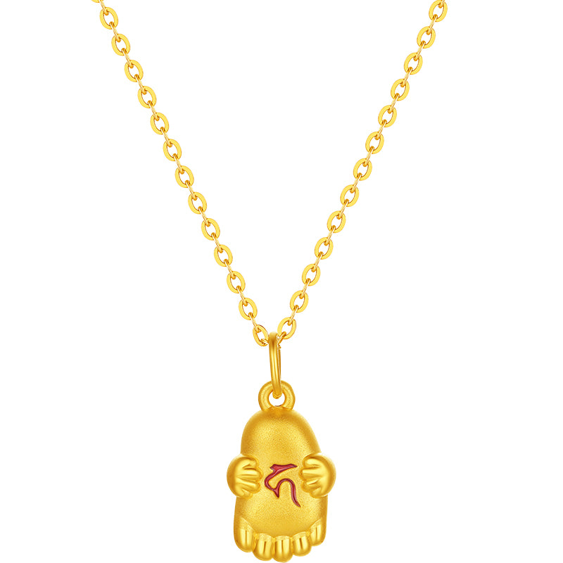 "Jiuhua Mountain" 24K Gold Pendant Mudras A0415256