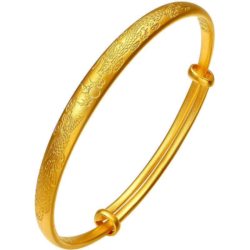 Antiquity Gold' 999.9 24K Gold Bangle Bracelet 31-34g AA104788