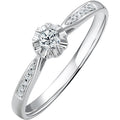 18K White Gold Ring Diamond 0.09ct 0.0026ct 1.4-1.7g KGDB021088