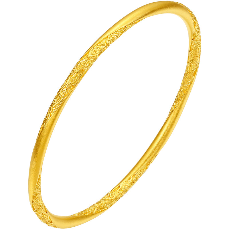 Antiquity Gold' 999.9 24K Gold Bangle Bracelet 21-26g A1013267
