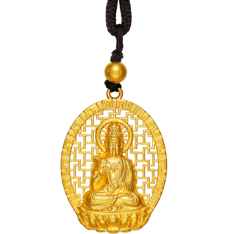 'Antiquity Gold' 999.9 24K Gold Pendant Necklace Buddha 5.3-5.8g AA043865