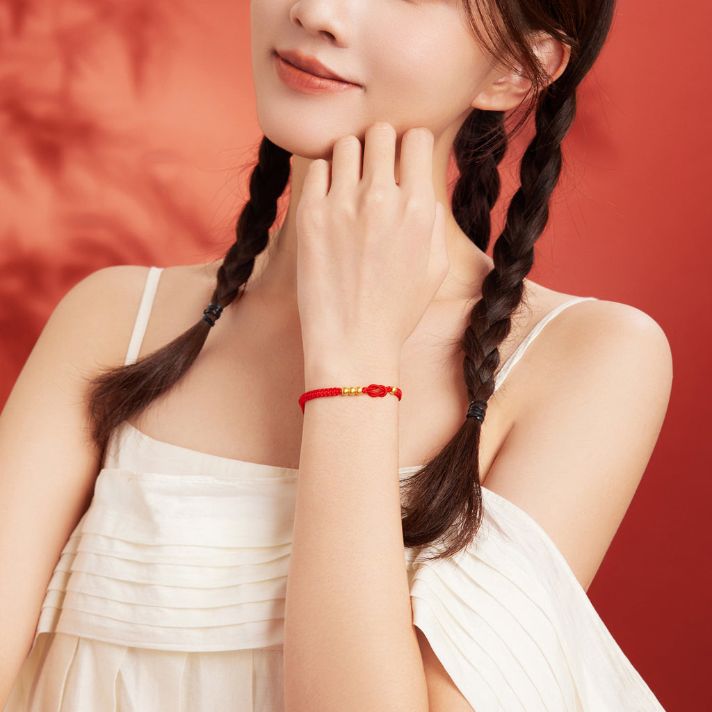 999 24K Gold String Bracelet 0.26-0.56g A1712667