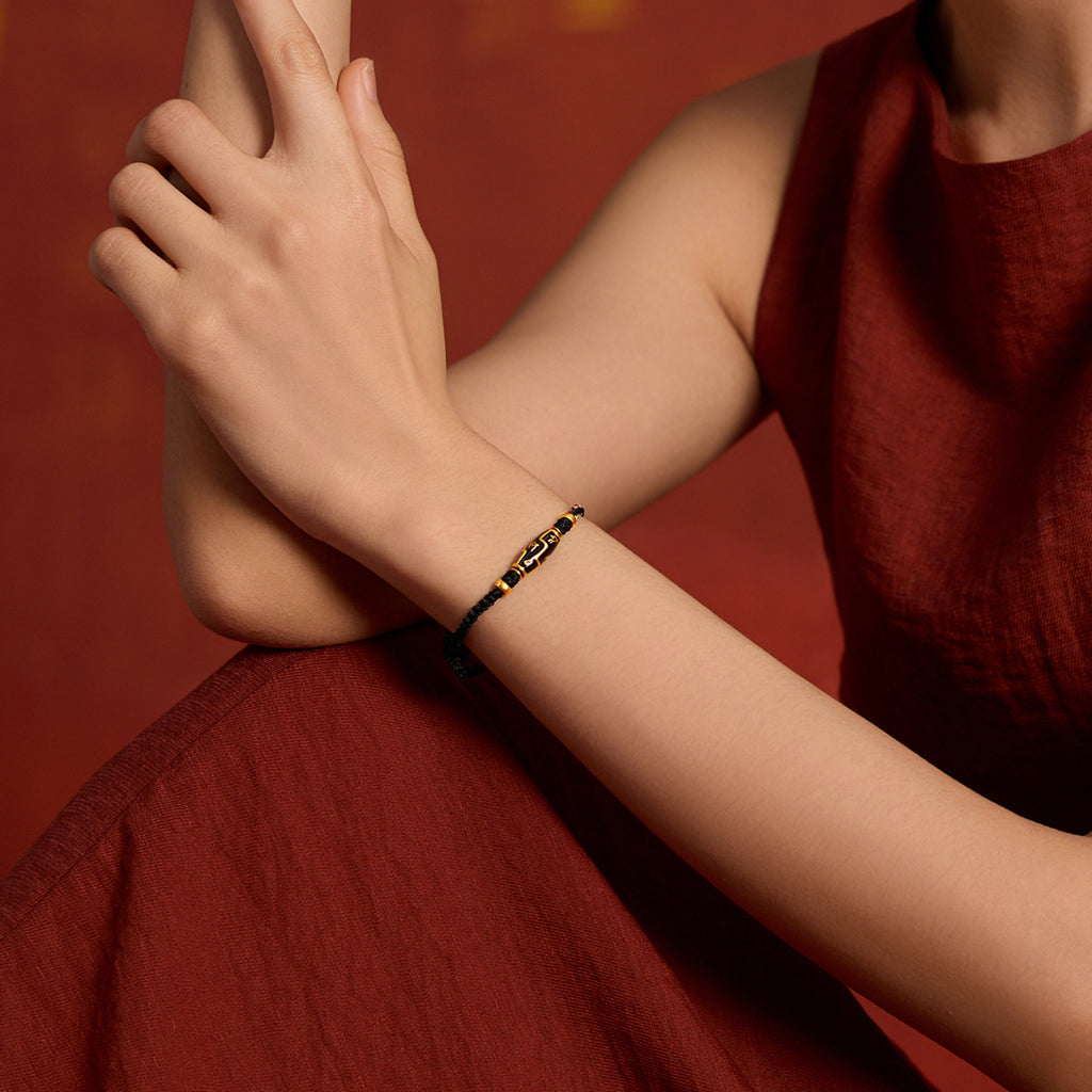 九華山24K金手鍊，佛經圖案 A1715288