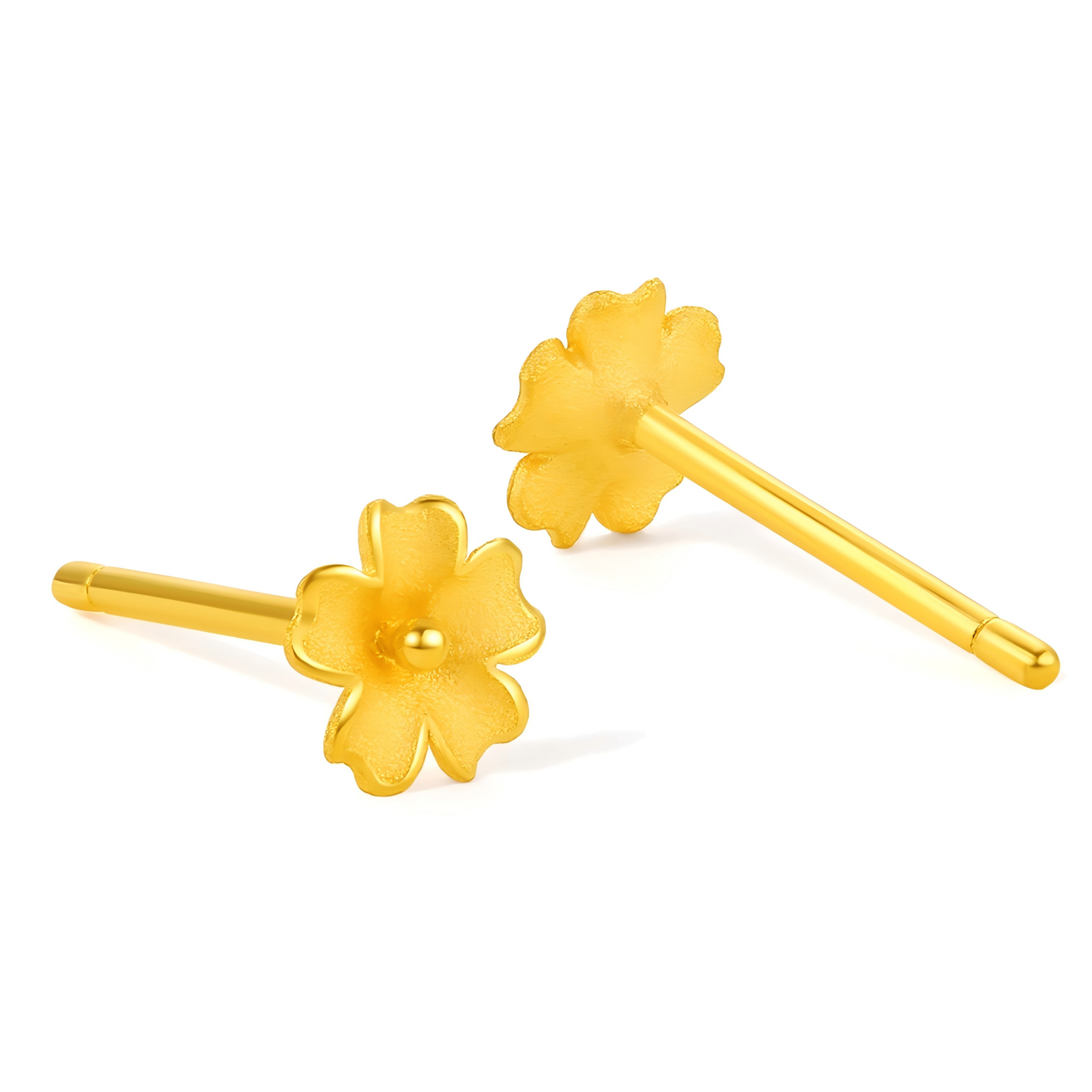 999 24K Gold Earrings Flower 0.7-0.9g A0910969