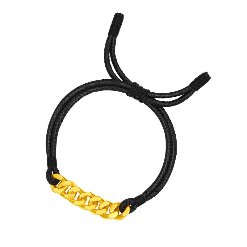 "ZHOU LIU FU X Johnny Huang" 24K Gold Bracelet  4-4.5g A1711583