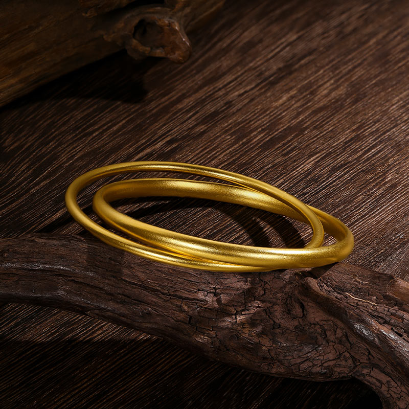 Antiquity Gold' 999.9 24K Gold Bangle Bracelet 29-31g AA104789