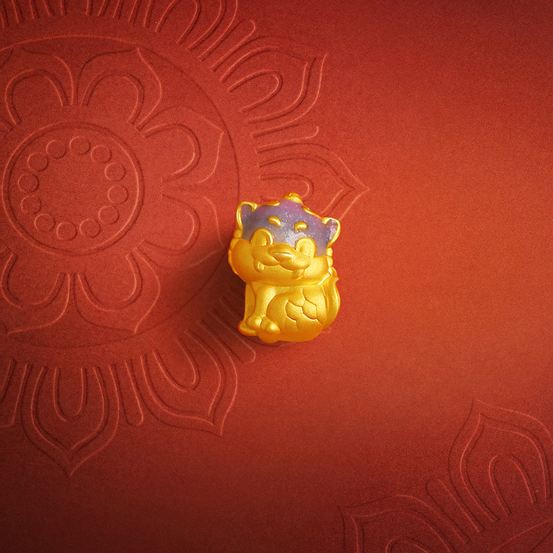 'Jiuhua Mountain' 24K Gold Charm Bracelet Ksitigarbha's Mount Diting 17cm & 19cm A1615444