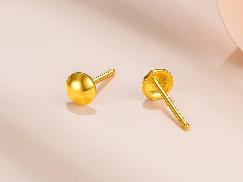 999 24K Gold Earrings 0.9-1.1g AA096008