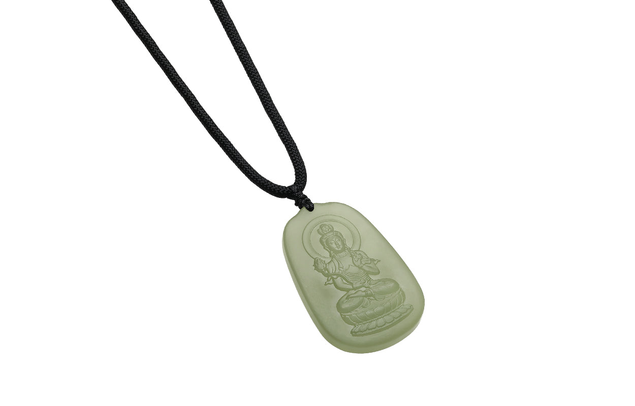 Pendant Hetian Jade Mahasthamaprapta Bodhisattva Y0414351