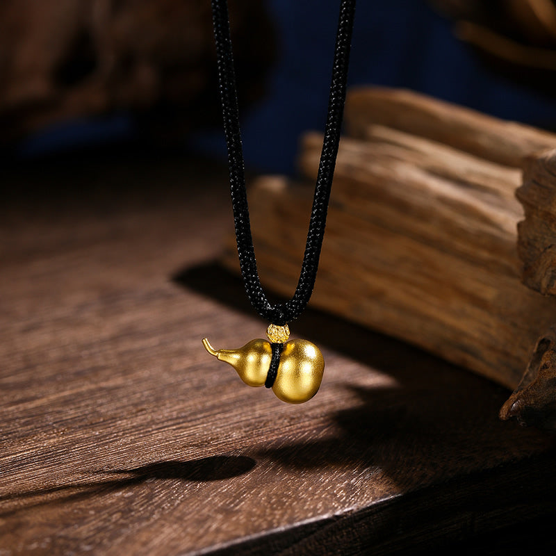 'Antiquity Gold' 999.9 24K Gold Pendant Necklace Gourd 5.7-6g AA044786