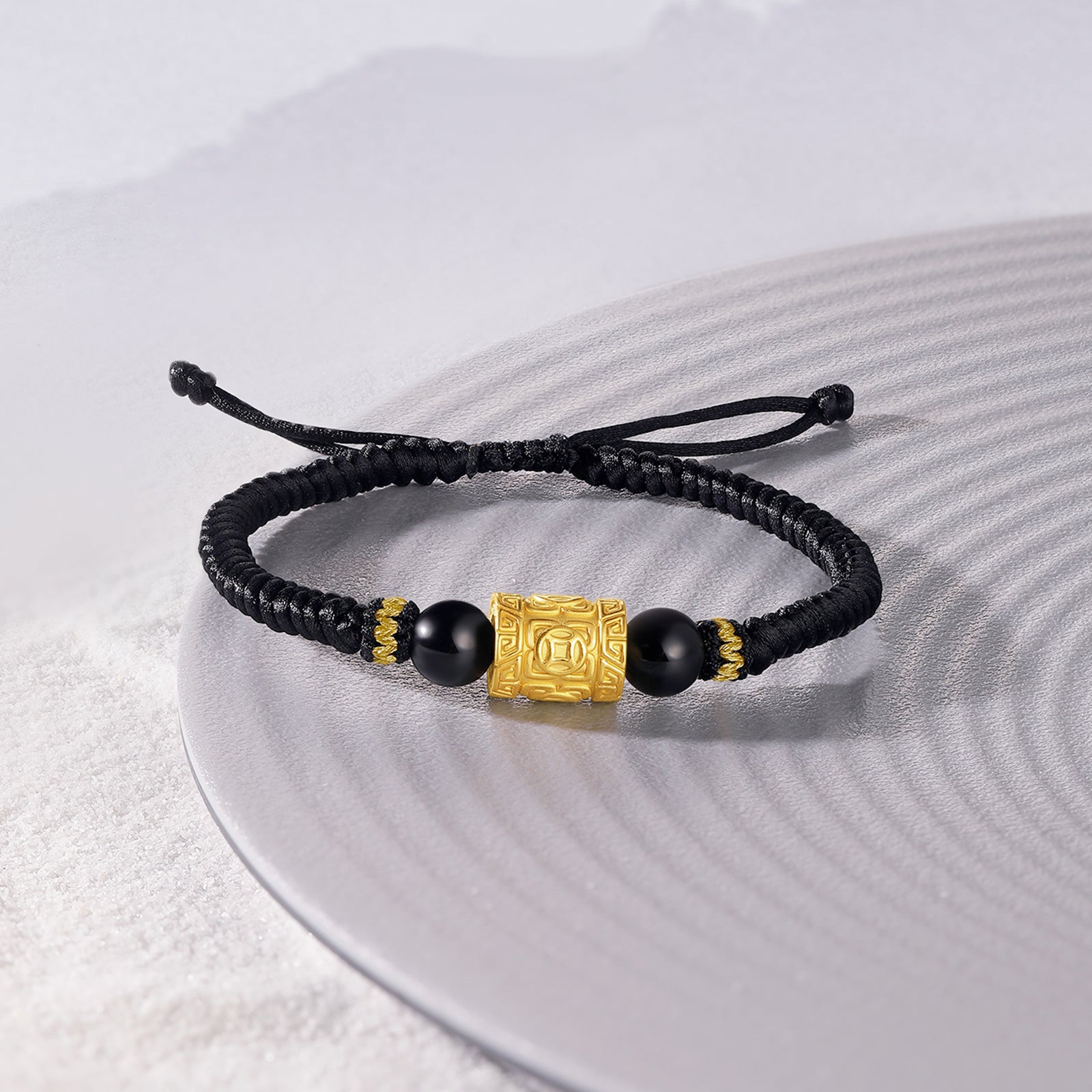 24K Gold String Bracelet 1.4-1.7g A1713143