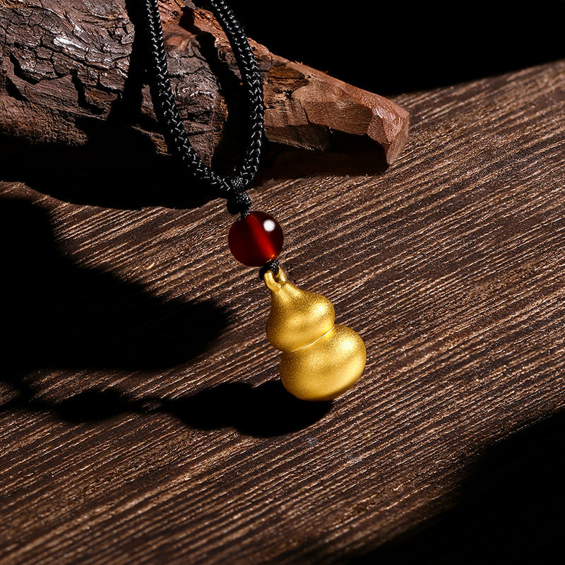 'Antiquity Gold' 999.9 24K Gold Pendant Necklace Gourd 0.5-0.8g AD047712