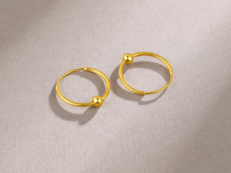"infinite" 24K Gold Earrings 0.55-0.85g A0910234