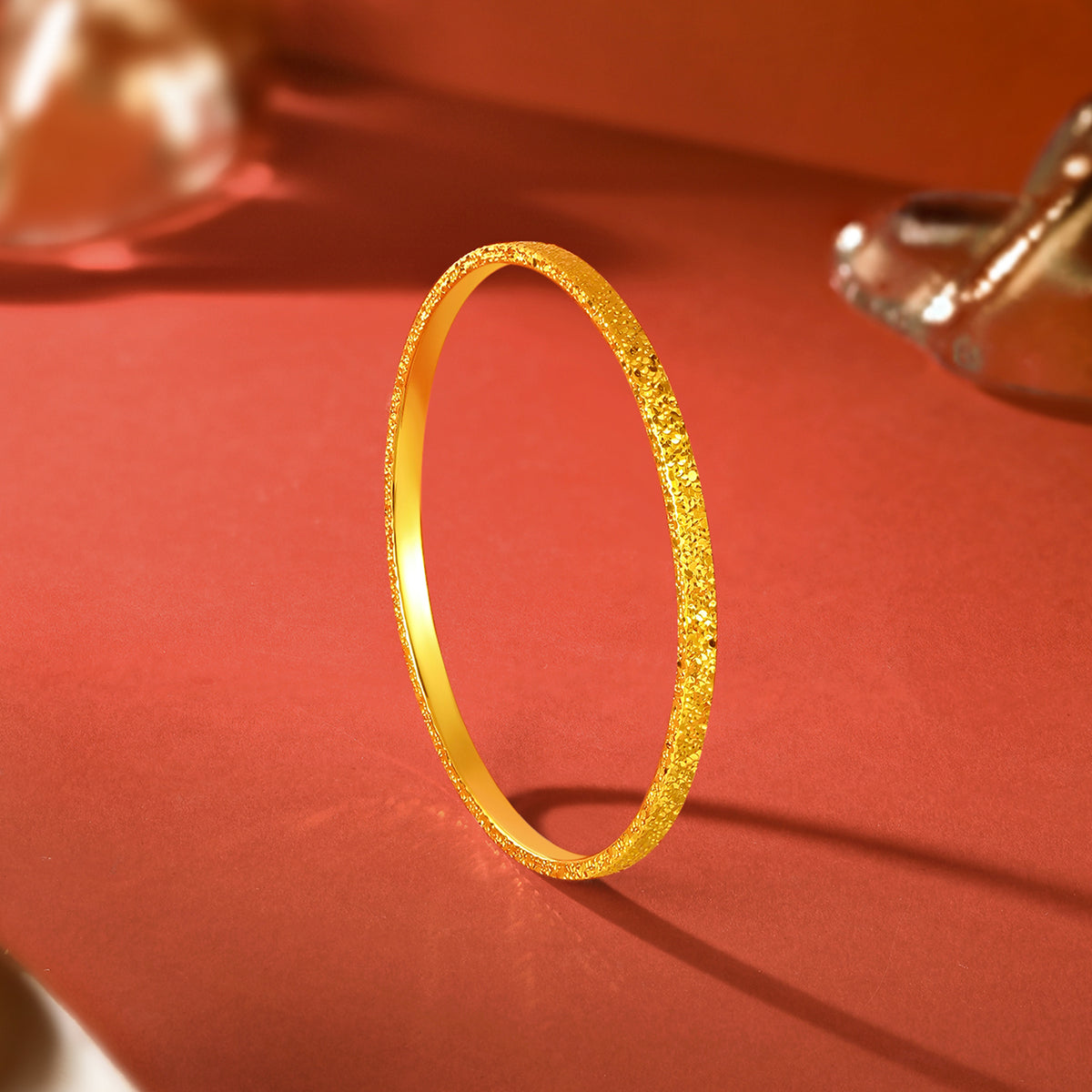 999 24K Gold Bangle Bracelet 20-23g A1013001