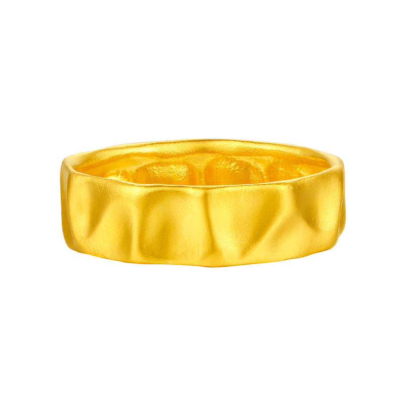 "ZHOU LIU FU X Johnny Huang" 24K Gold Rings  3.6-5.1g A0111512