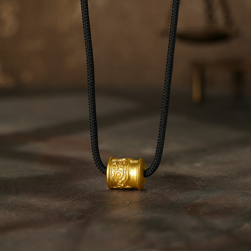 'Antiquity Gold' 999.9 24K Gold Pendant Necklace 20-22g AA043279