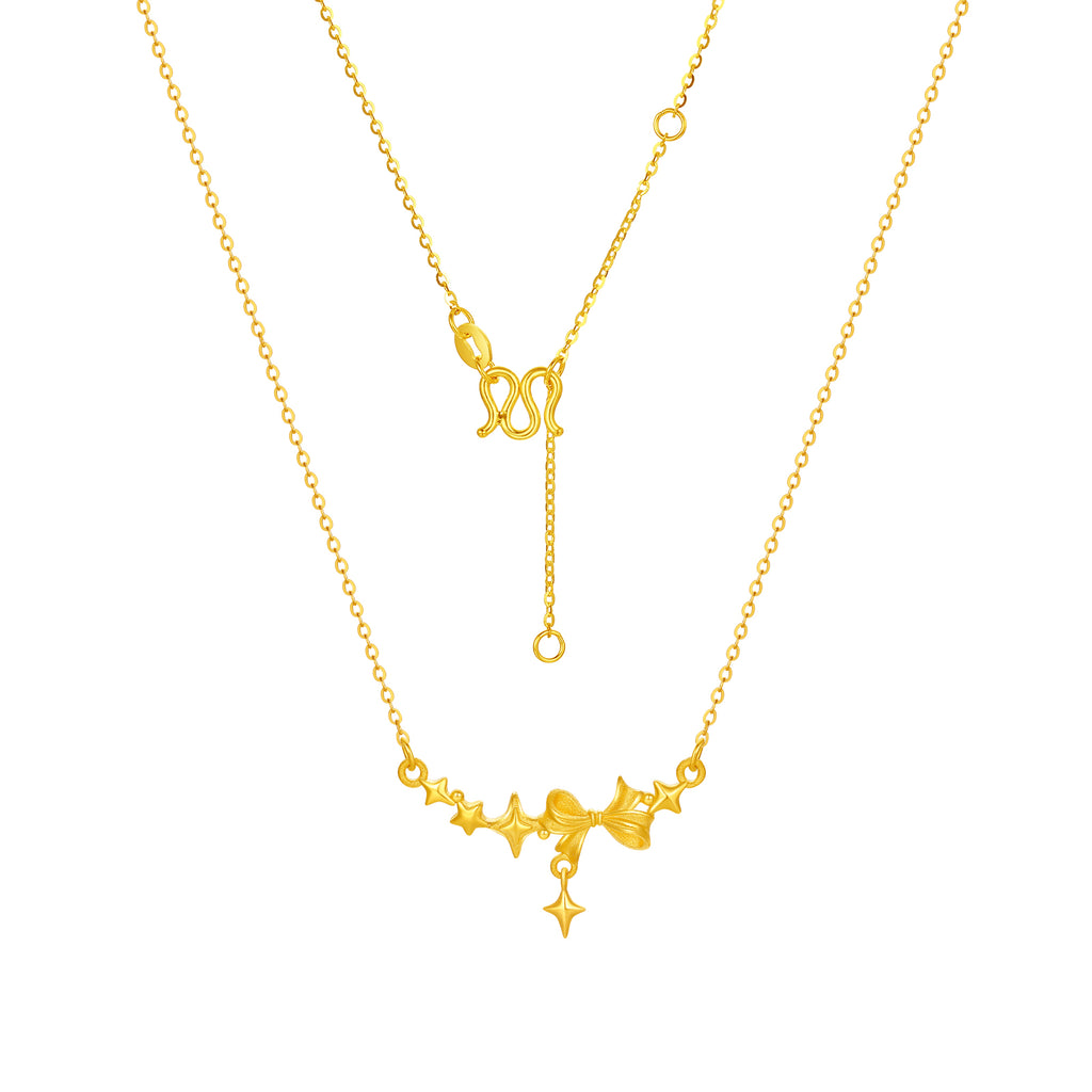 999 24K Gold Pendant Necklace Star 3.3-3.7g A0616233