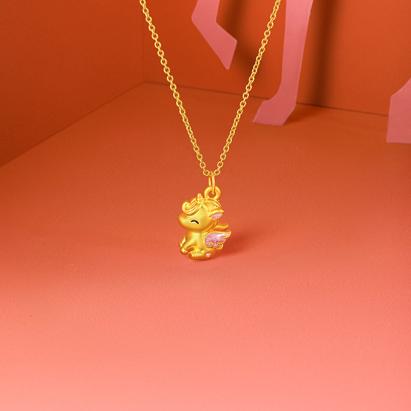 'Year of the Horse' 24K Gold Pendant Horse 1.2-1.4g A0415742
