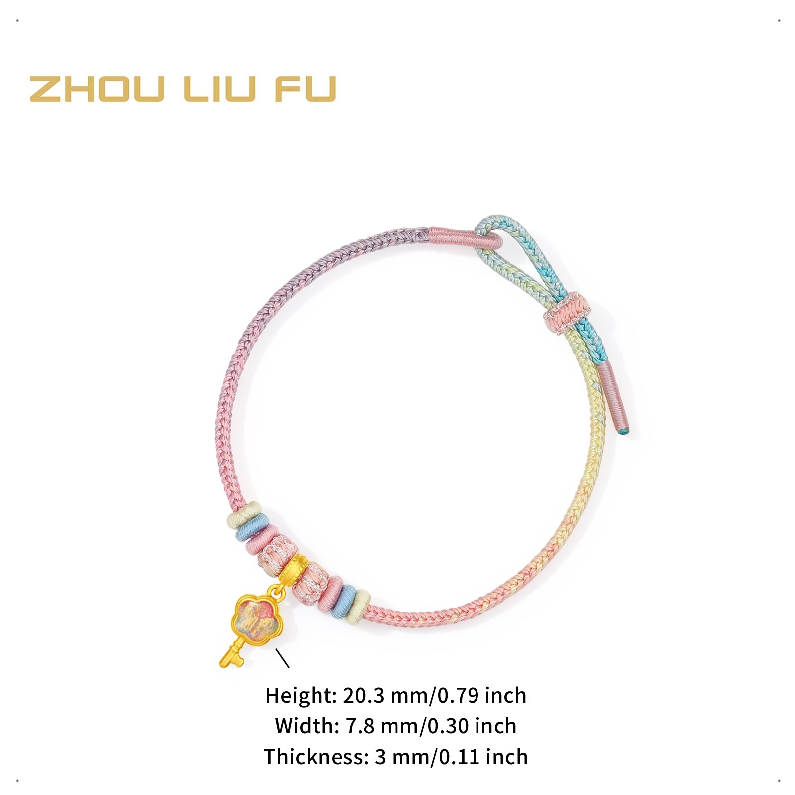 「Pop wu~」24K金吊飾手鍊花朵 0.5-0.65g A1615614