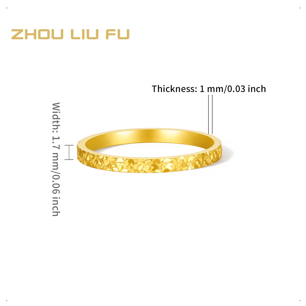 24K Gold Ring Crushed Ice 1.5-2.5g A0113247
