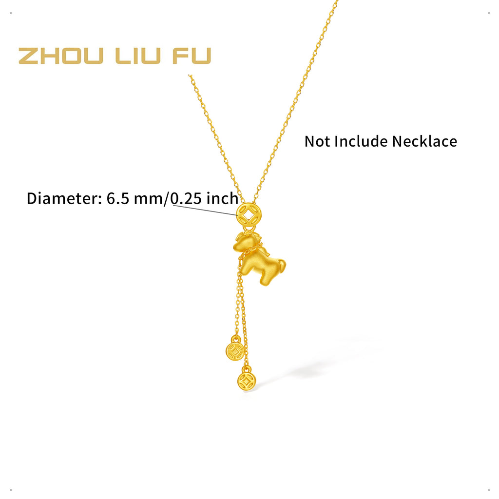 'Year of the Horse' 24K Gold Pendant Horse Coin 1.7-2g A0422088