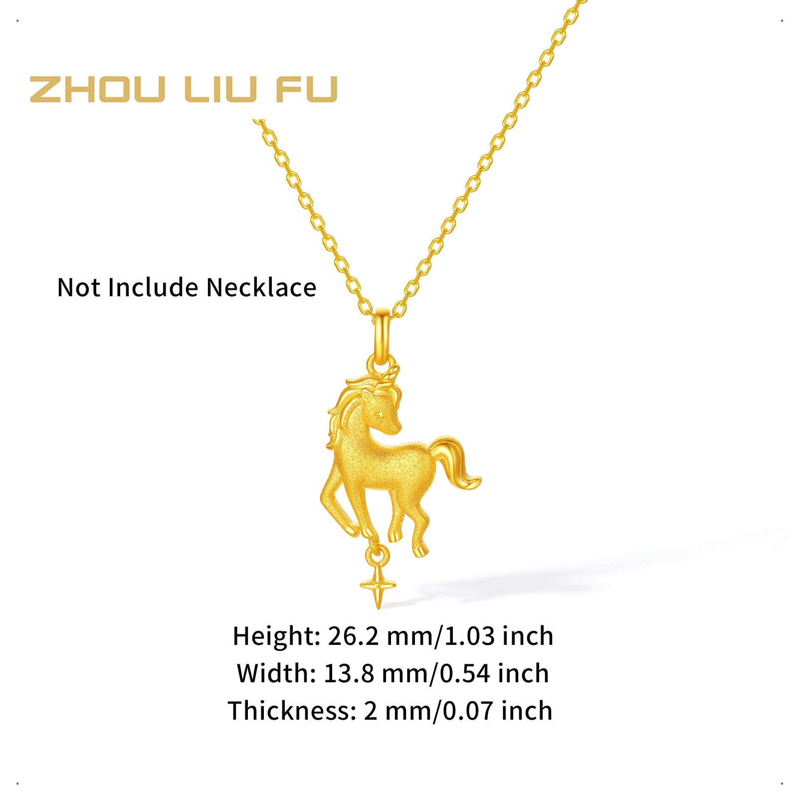 'Year of the Horse' 24K Gold Pendant Horse 2.3-2.6g A0415545