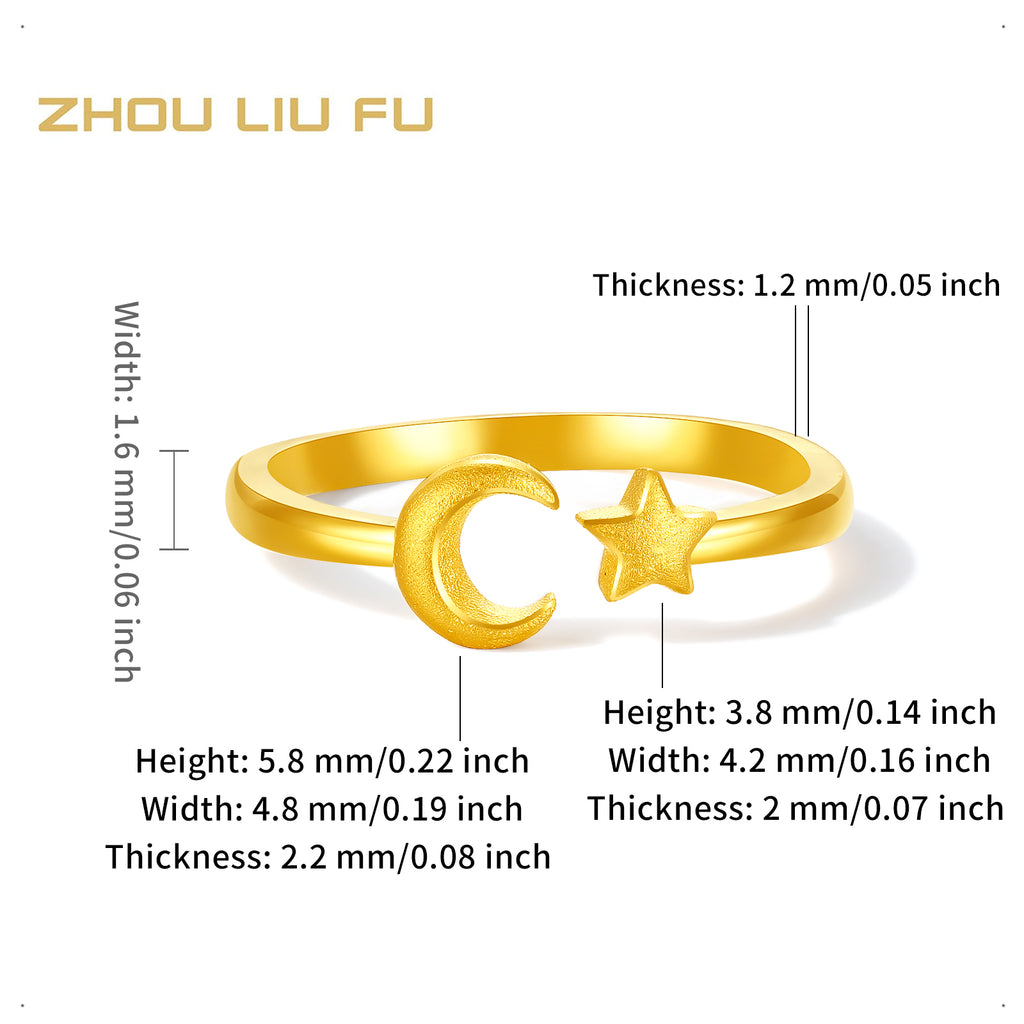 999 24K Gold Ring Star 2.72-3.12g A0113791