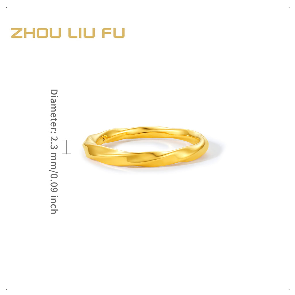 Wuji Gold Series 24K Gold Mobius Ring 1.08-1.48g A019631