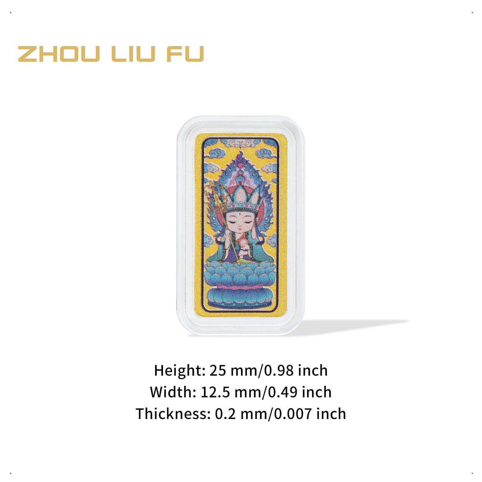 'Jiuhua Mountain' 999.9 24K Gold Gold Charm Ksitigarbha Bodhisattva A1214651