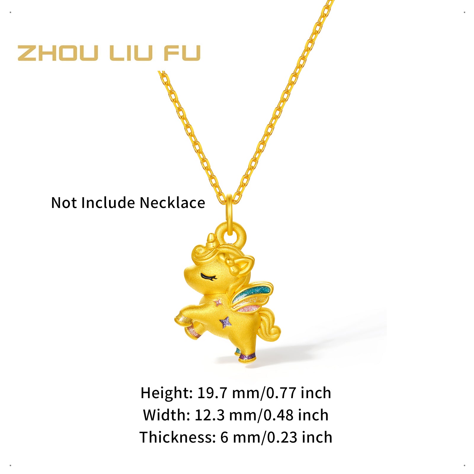 'Year of the Horse' 24K Gold Pendant Horse 1.1-1.3g A0415769