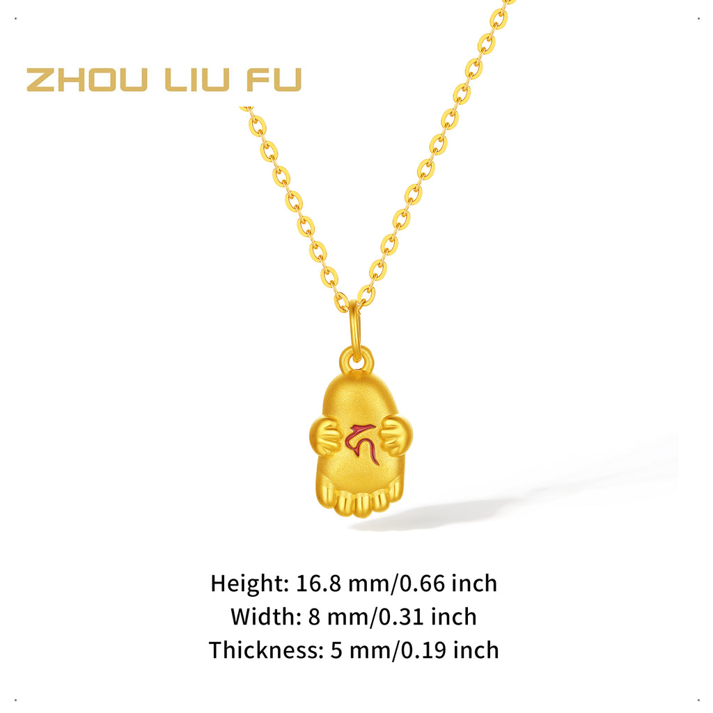 "Jiuhua Mountain" 24K Gold Pendant Mudras A0415256